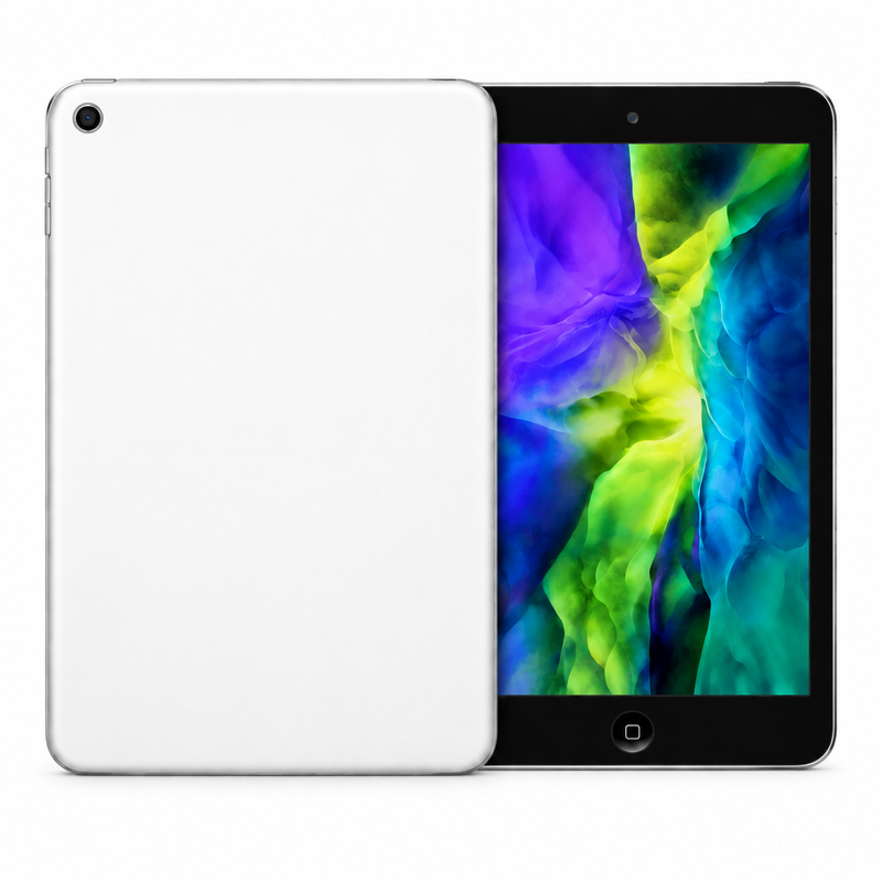 iPad mini 2 custom white back and front mockup