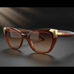 Premium Cat-Eye Fashion Glasses (Italian Acetate & Metal Accent)