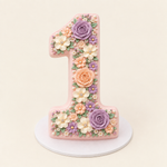 Pastel Floral Number Cake